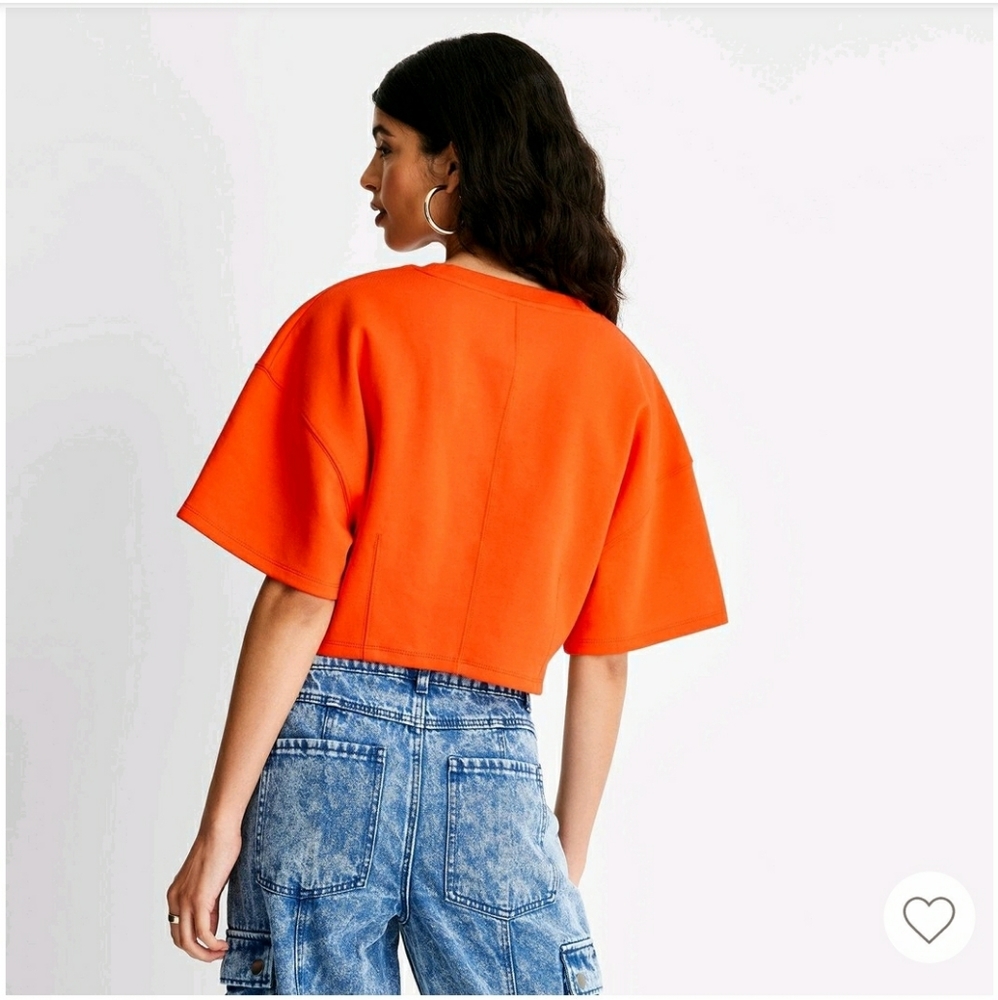 Future Collective with Kahlana Barfield Brown Short Sleeve Boxy Crop T-Shirt - Picture 2 of 12